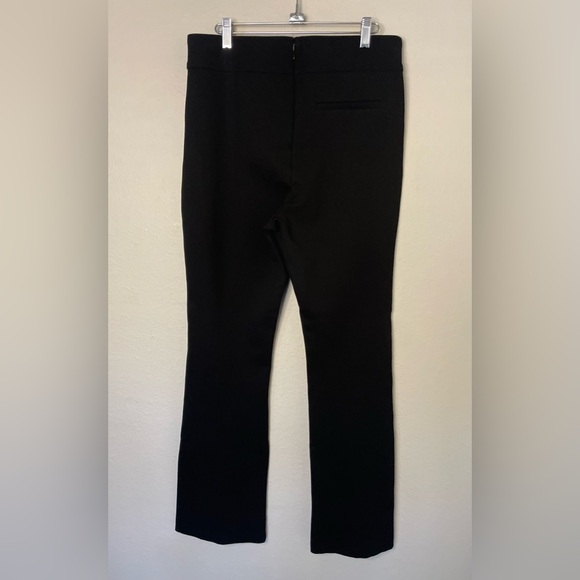 J. Crew Mario Bellucci Flare Pants Womens Black L Zippered Bell Bottom High Rise - Picture 2 of 12